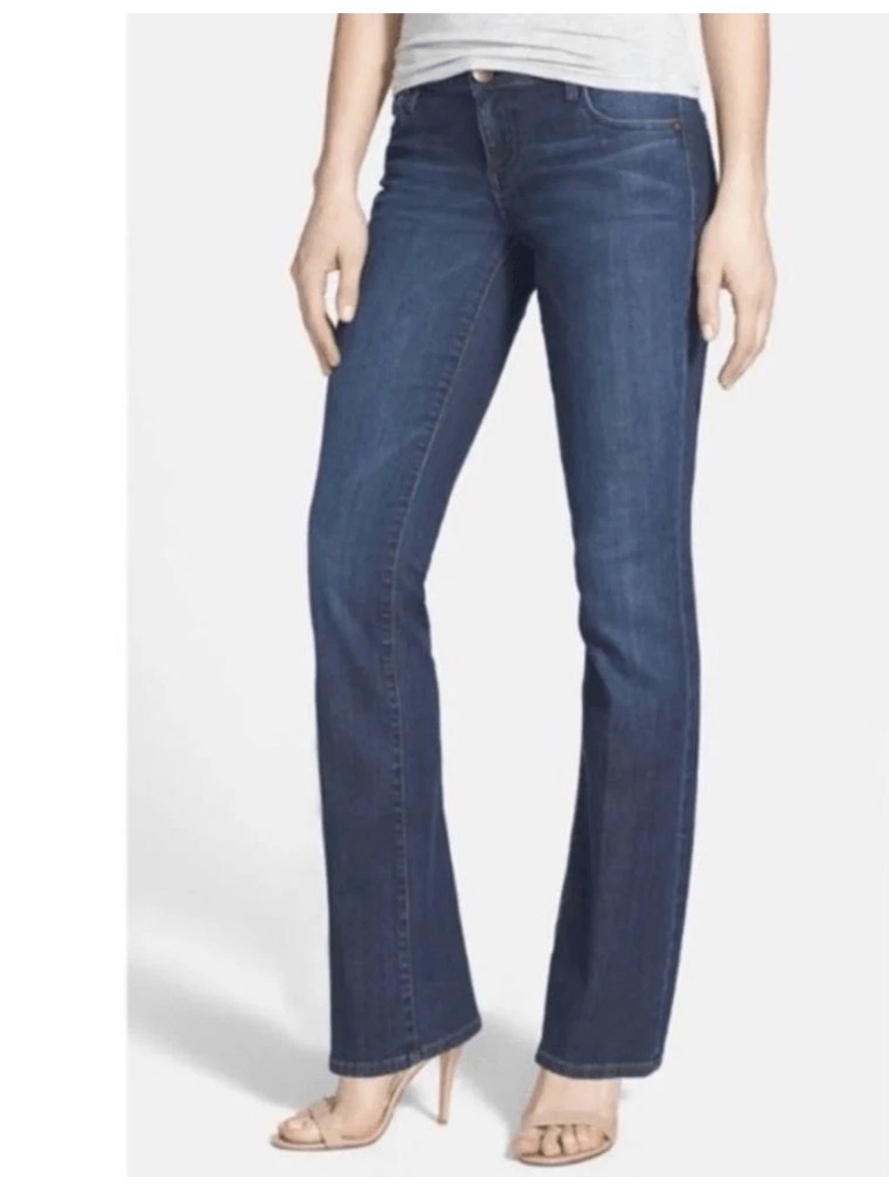Kut from the Kloth Farrah Baby Bootcut Jeans Stretch Blue Sz 8